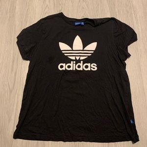 Black adidas logo tshirt